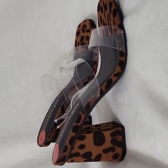 NWOT Madden Girl Clear Strap Leopard Heels - Picture 2 of 5